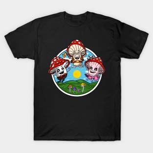 Psychedelic Magic Mushrooms Fungi T-Shirt